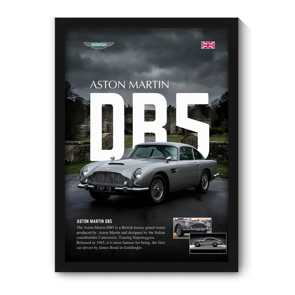 ASTON MARTIN DB5 - Framed Car Poster