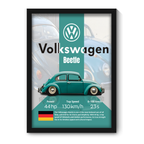 VOLKSWAGEN BEETLE - Framed Car Poster