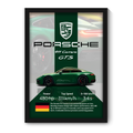 PORSCHE 911 CARRERA GTS - Framed Car Poster