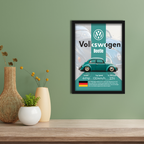 VOLKSWAGEN BEETLE - Framed Car Poster