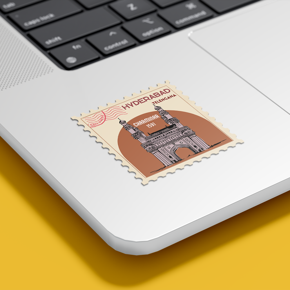 CITY STAMP HYDERABAD-Vinyl Sticker