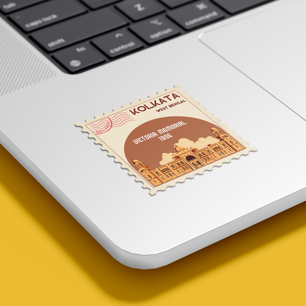 CITY STAMP KOLKATA-Vinyl Sticker