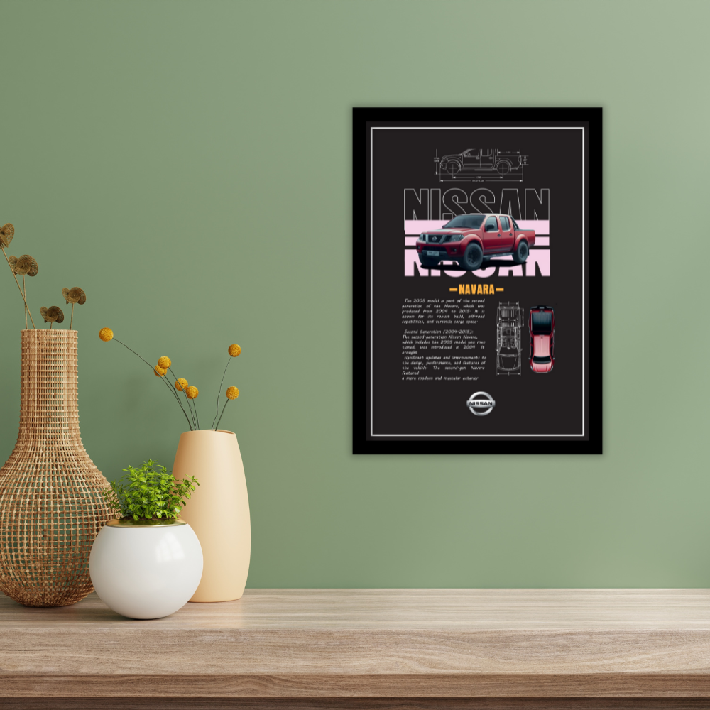 NISSAN NAVARA 2005 V1 - Framed Car Poster