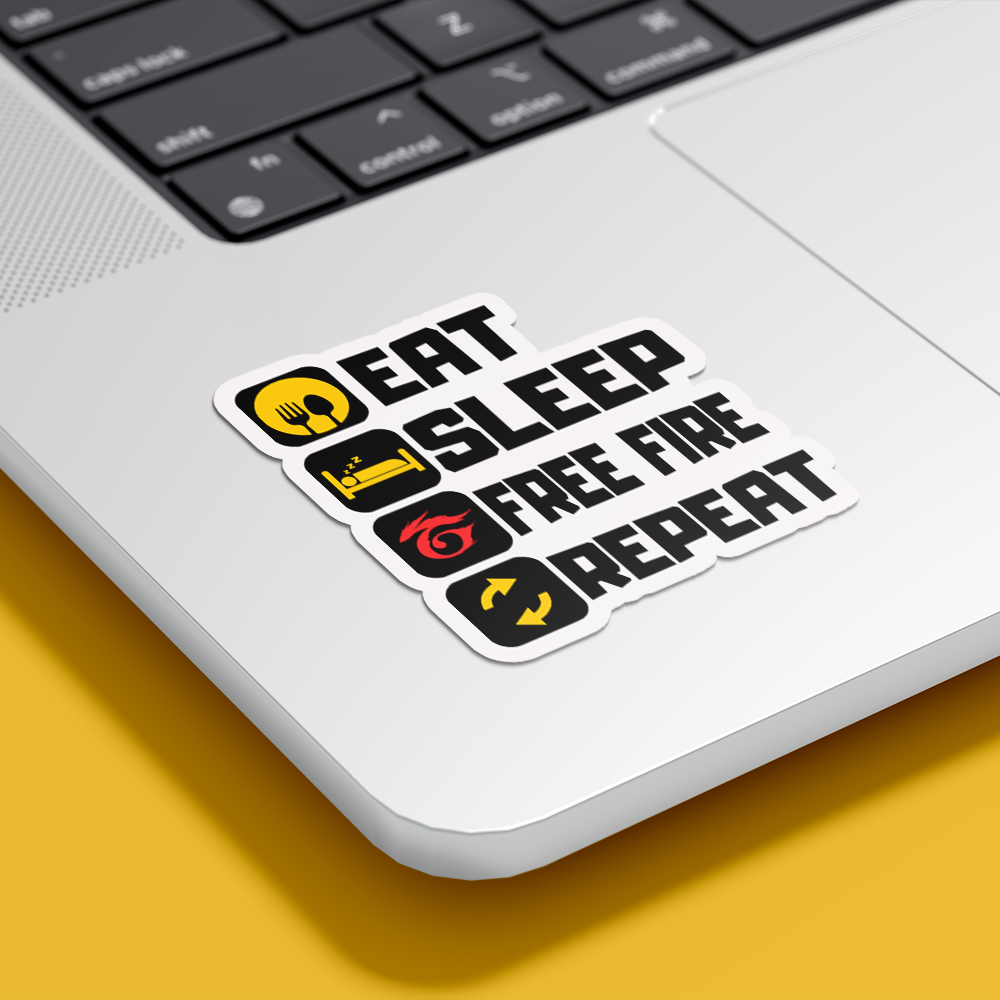 EAT SLEEP FF REPEAT- Vinyl Sticker