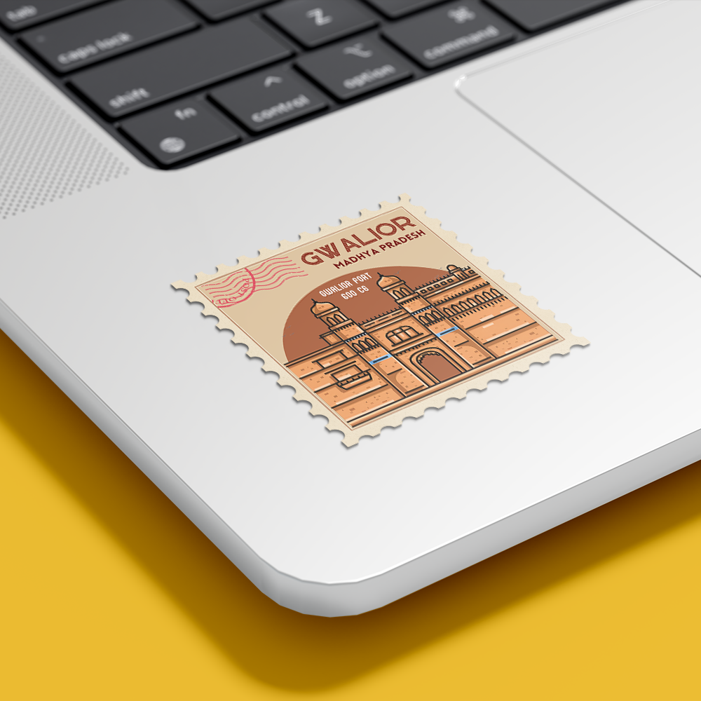 CITY STAMP GWALIOR-Vinyl Sticker