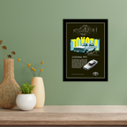 TOYOTA CORONA 1970 V1 - Framed Car Poster