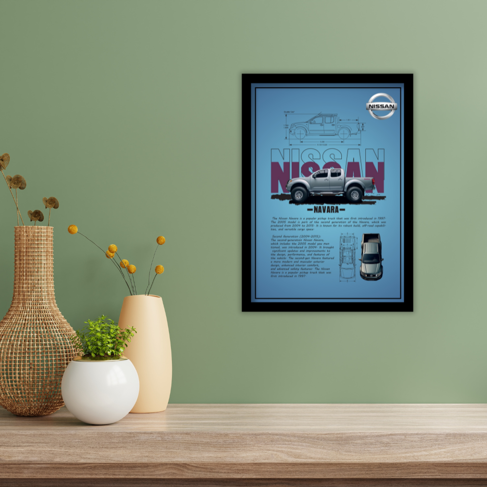 NISSAN NAVARA 2005 - Framed Car Poster