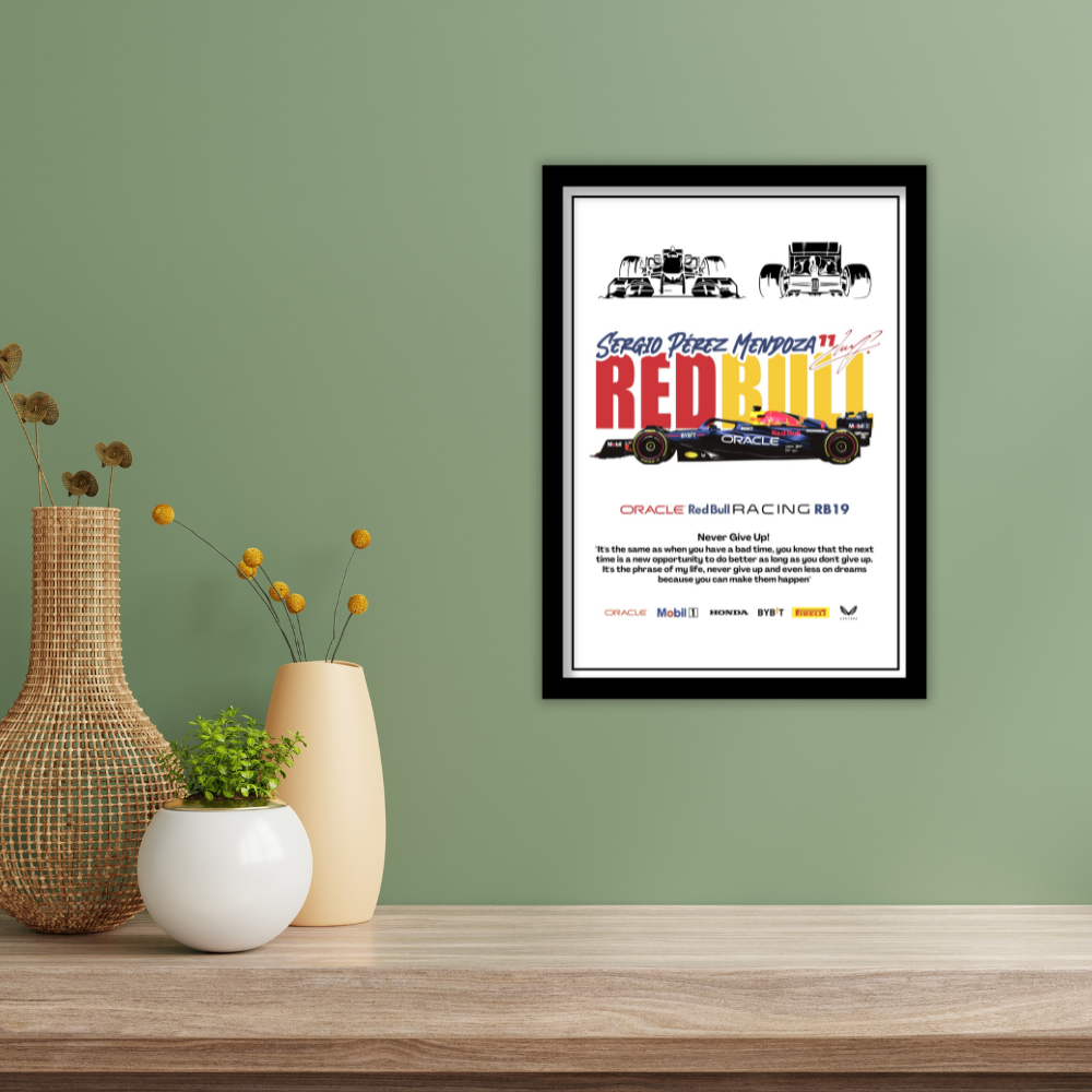 ORACLE REDBULL RACING RB19 - Framed Car Poster