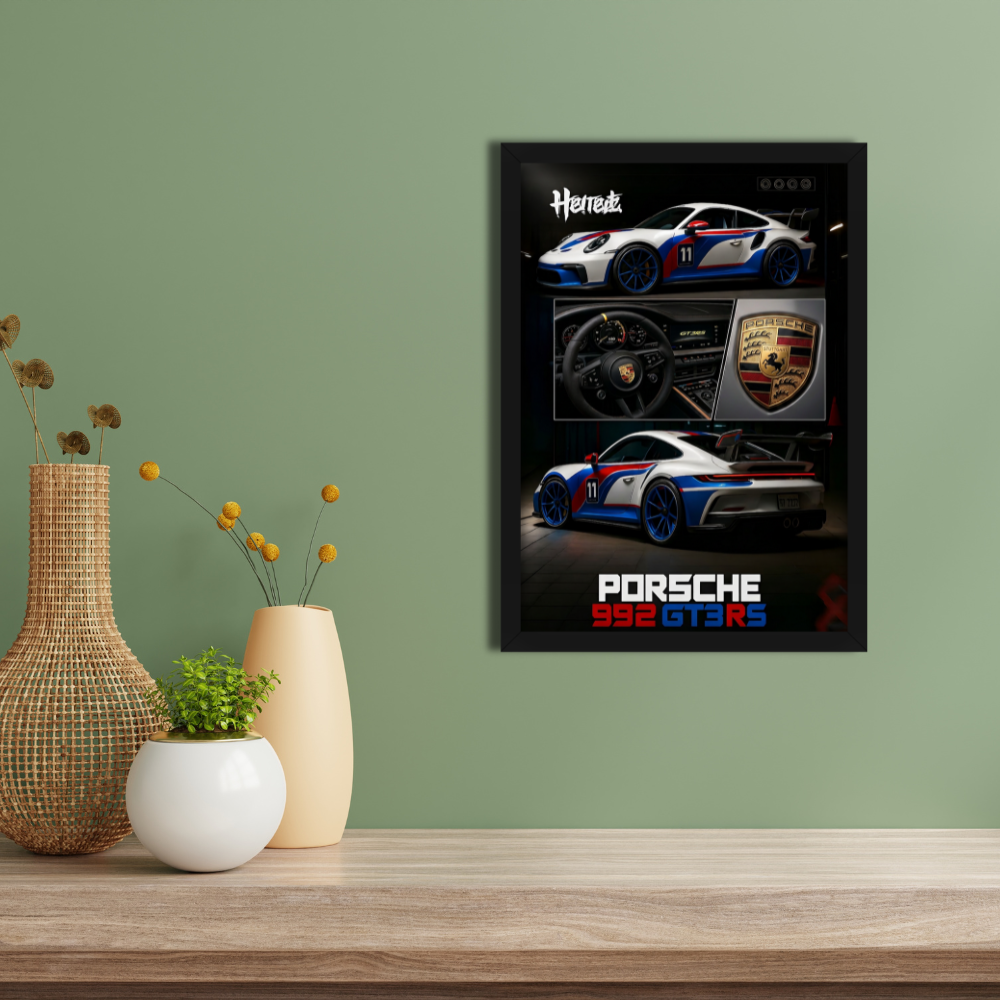 PORSCHE 992 GT3RS - Framed Car Poster