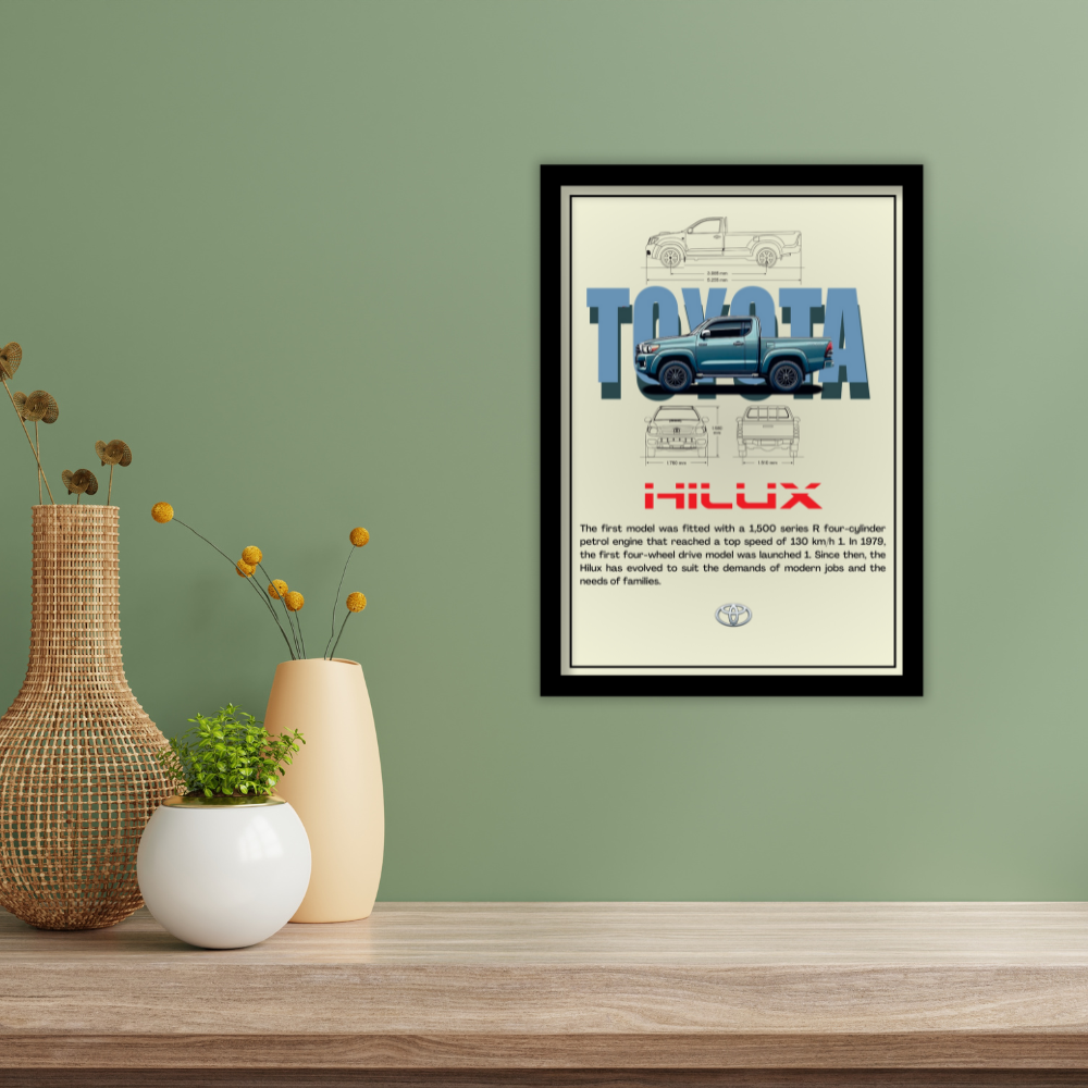 TOYOTA HILUX - Framed Car Poster