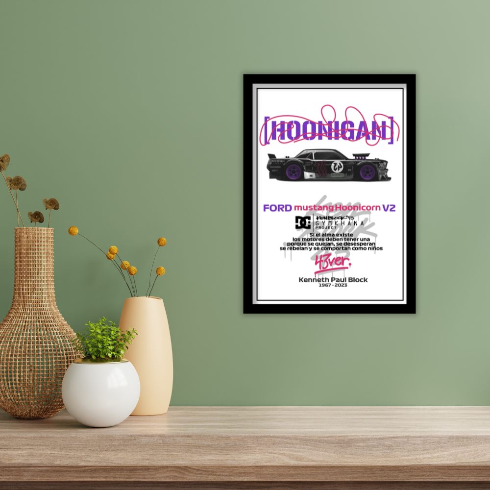 FORD MUSTANG HOONICORN V2 - Framed Car Poster