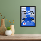 TOYOTA SUPRA MKIV - Framed Car Poster