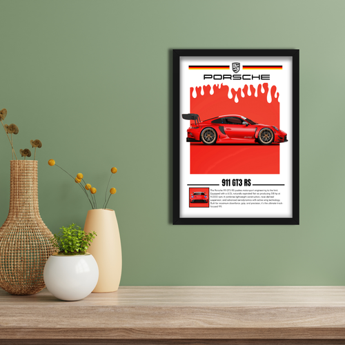 911 GT3 RS -1 - Framed Car Poster
