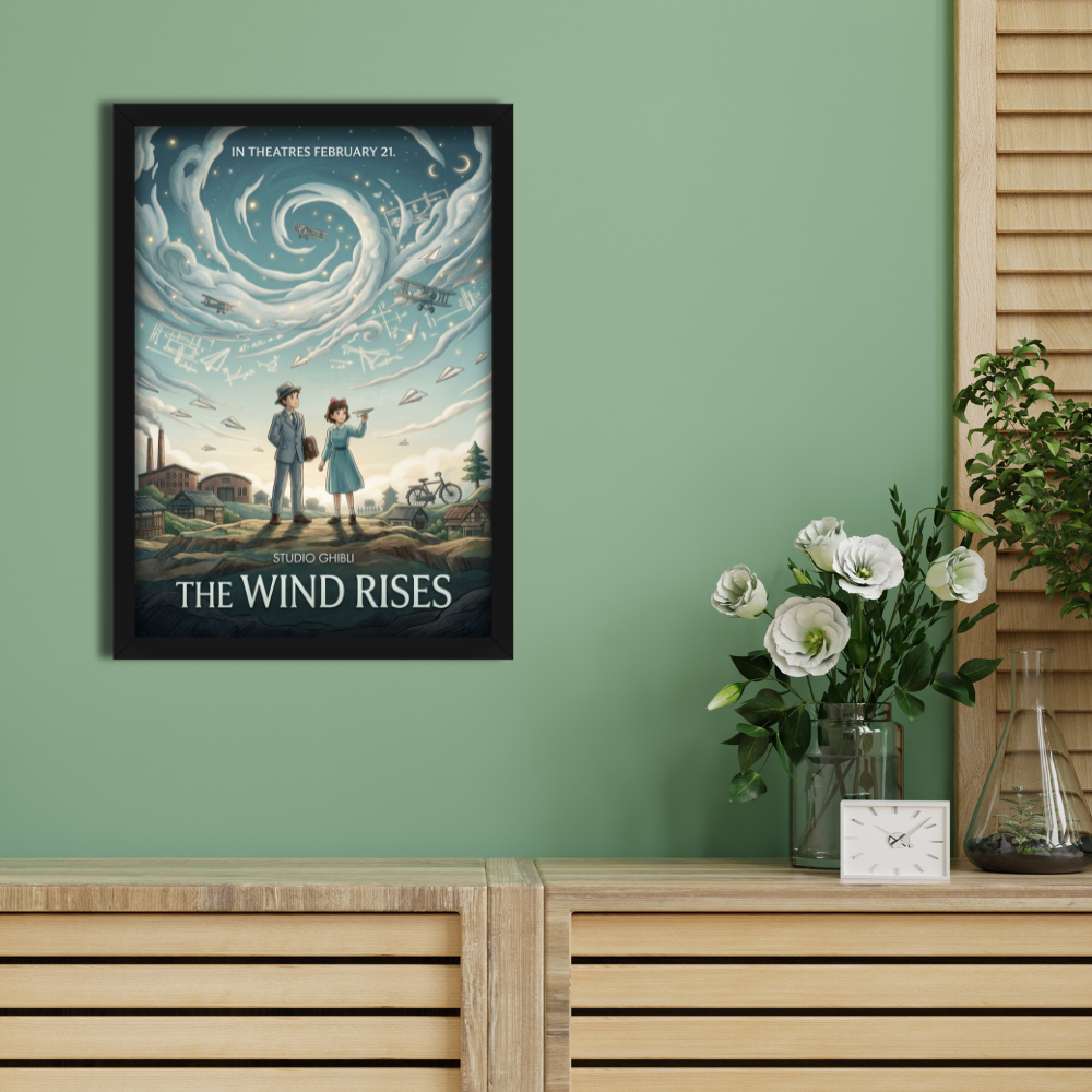 THE WIND RISES- Framed Ghibli Anime Poster