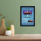FIAT CLASSIC 1980 V2 - Framed Car Poster