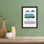 MERCEDES LEWIS CARL HAMILTON 44 - Framed Car Poster