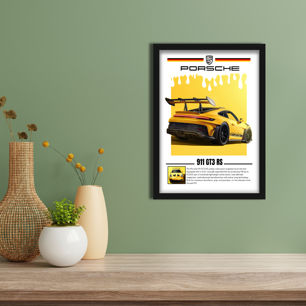 911 GT3 RS - Framed Car Poster