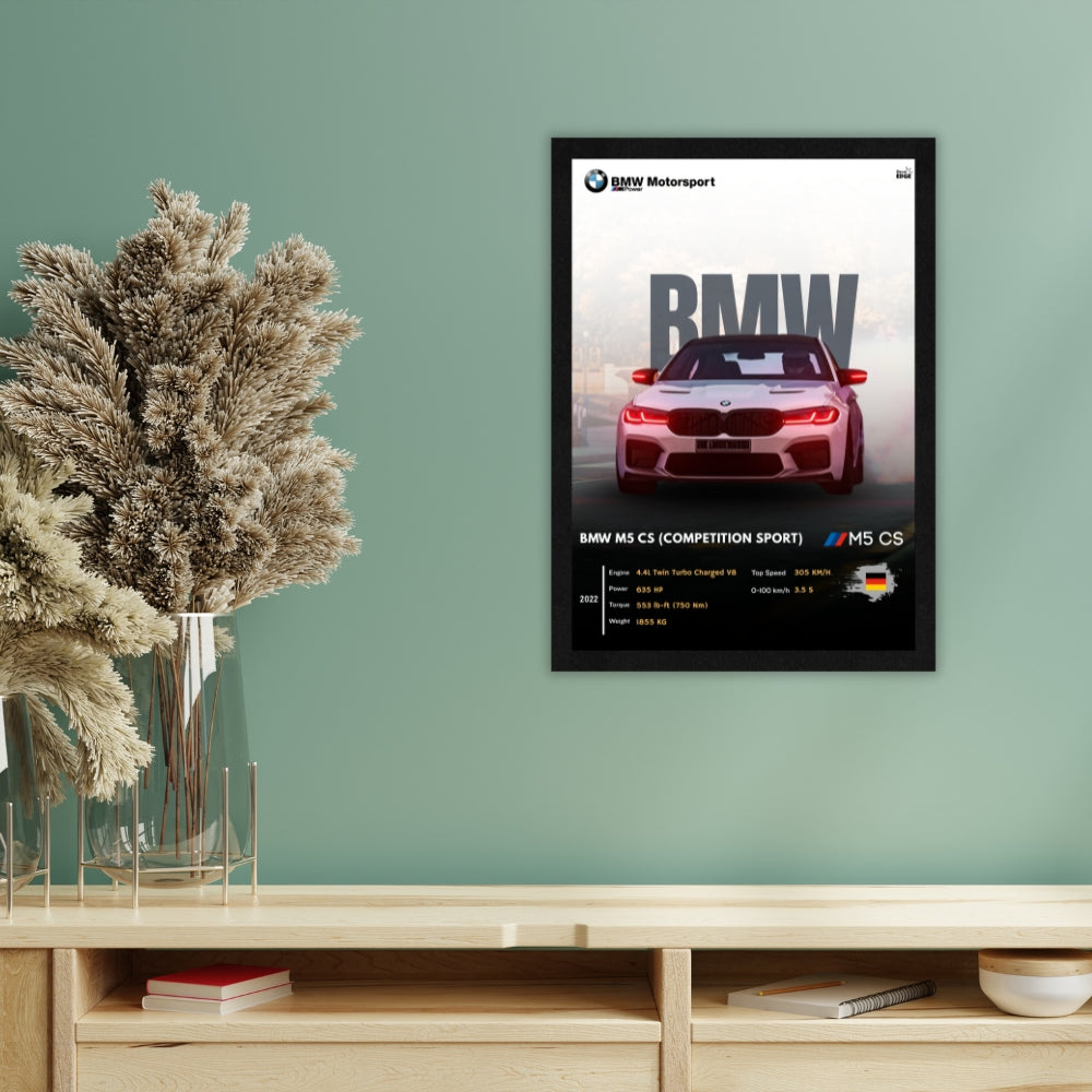 BMW M5 CS - Framed Car Poster
