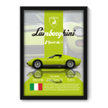 LAMBORGHINI MIURA - Framed Car Poster