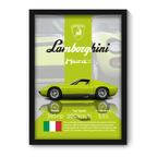LAMBORGHINI MIURA - Framed Car Poster