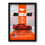 MUSTANG SHELBY - Framed Car Poster