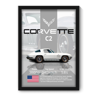 CORVETTE C2 - Framed Car Poster