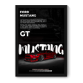 GT MUSTANG - Framed Car Poster