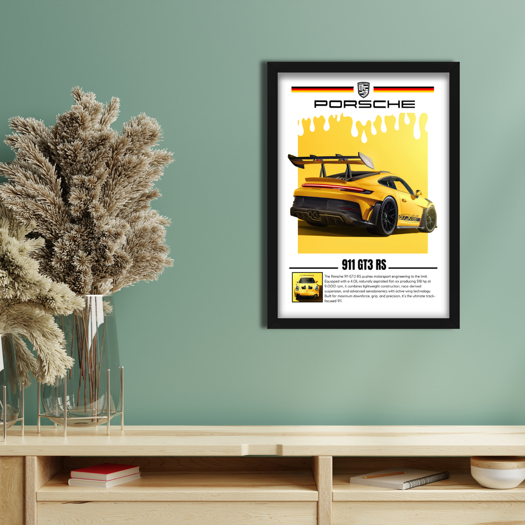911 GT3 RS - Framed Car Poster