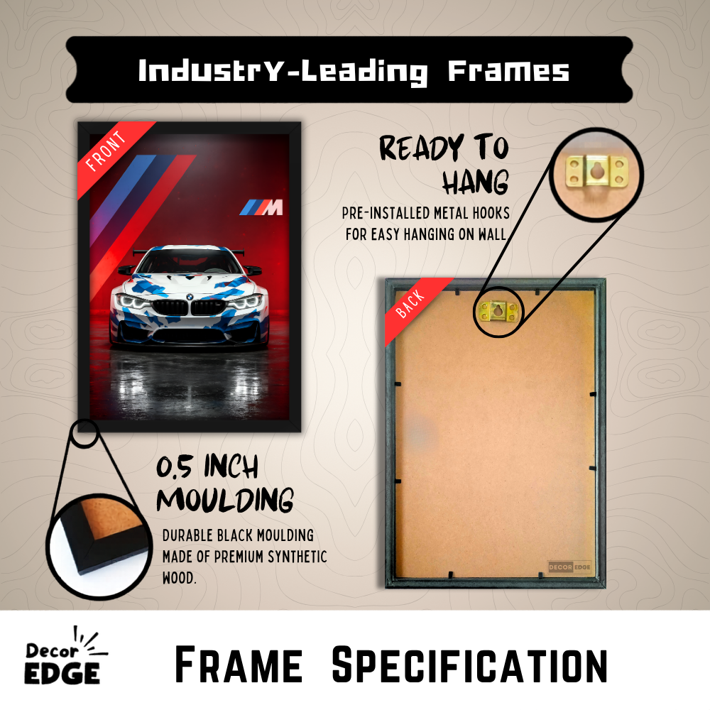 BMW M4 GT4 - Framed Car Poster