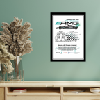 MERCEDES AMG PETRONAS MOTORSPORT - Framed Car Poster