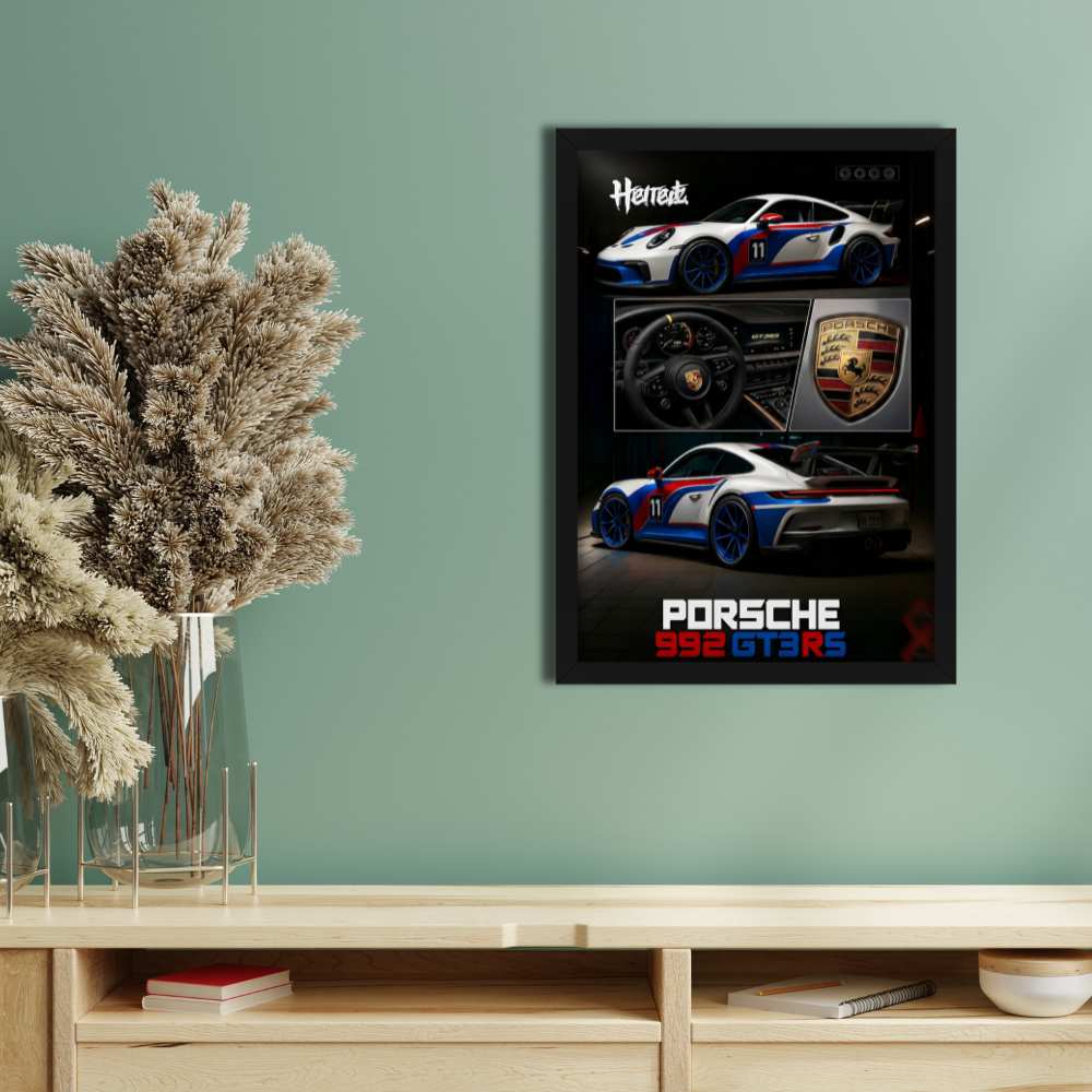PORSCHE 992 GT3RS - Framed Car Poster