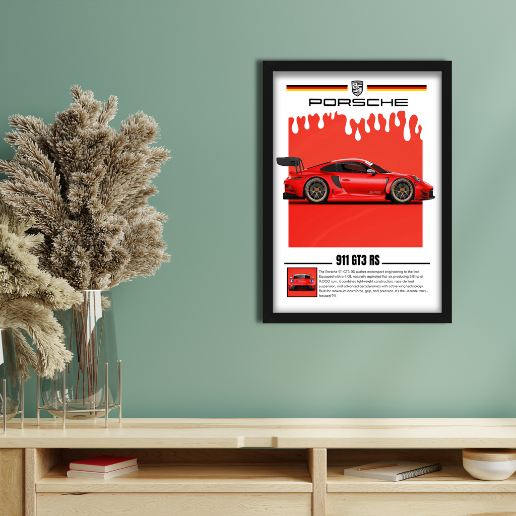 911 GT3 RS -1 - Framed Car Poster