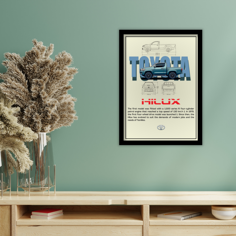 TOYOTA HILUX - Framed Car Poster