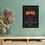 FORD F-100 1956 - Framed Car Poster