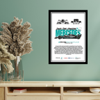 MERCEDES LEWIS CARL HAMILTON 44 - Framed Car Poster