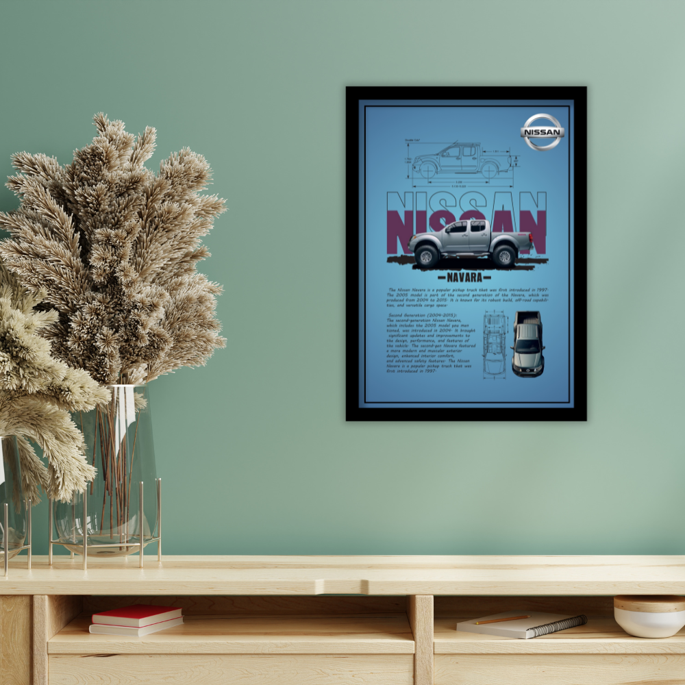 NISSAN NAVARA 2005 - Framed Car Poster