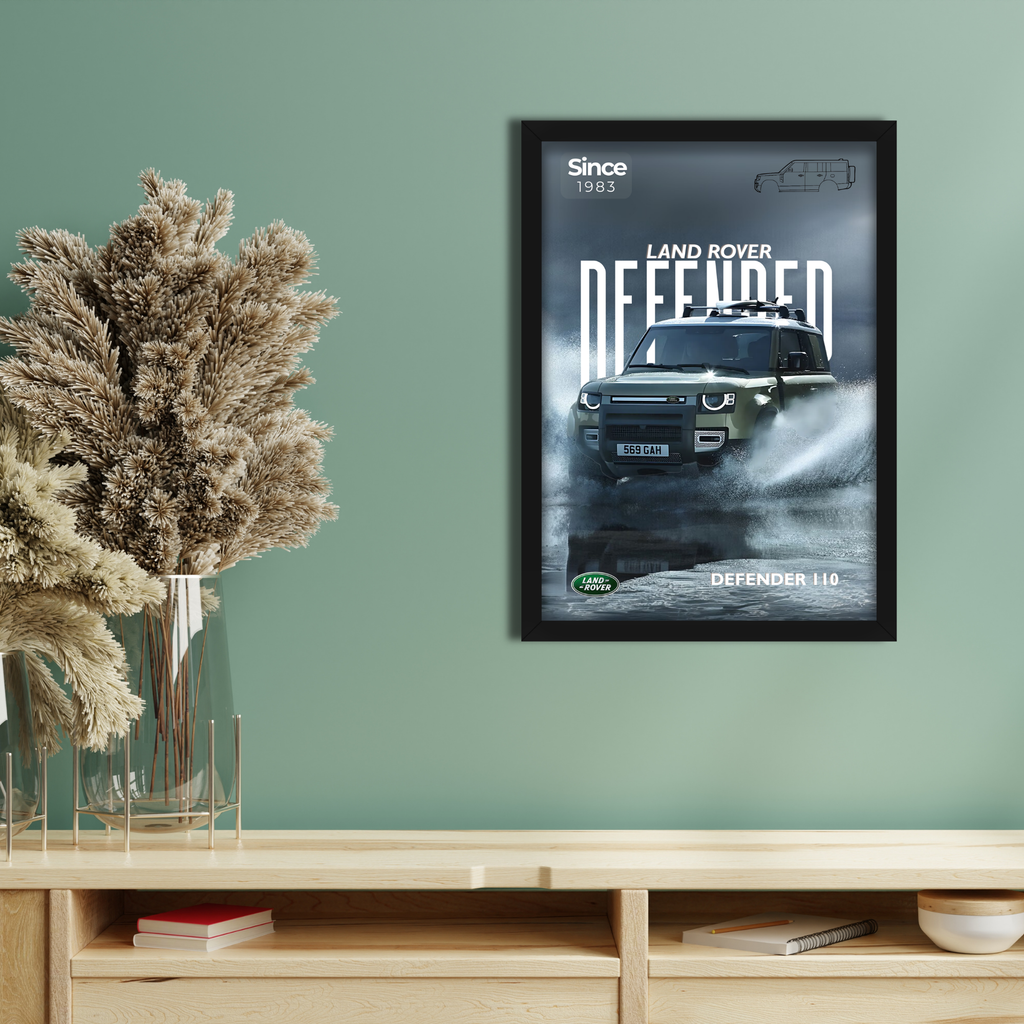 LAND ROVER DEFENDER - Framed Car Poster
