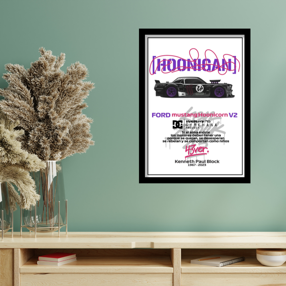 FORD MUSTANG HOONICORN V2 - Framed Car Poster