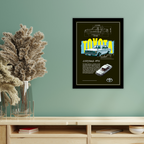 TOYOTA CORONA 1970 V1 - Framed Car Poster