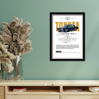 TOYOTA CORONA 1970 V2 - Framed Car Poster