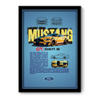FORD MUSTANG GT GEN 6 - Framed Car Poster