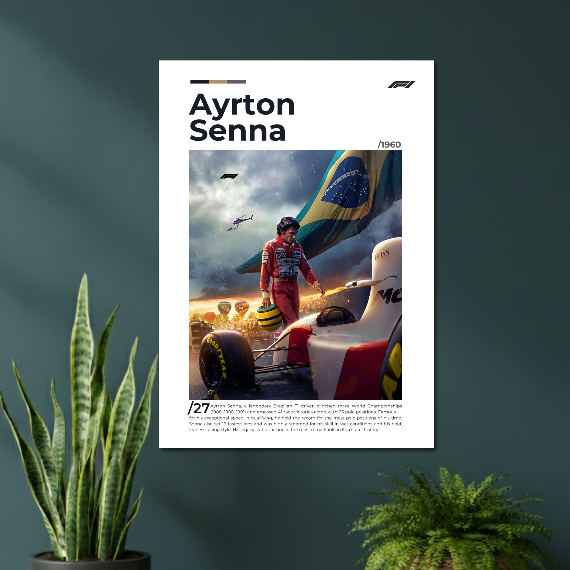 F1 | AYRTON SENNA | F1 Poster