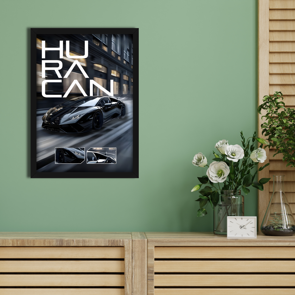 HURACAN - Framed Car Poster