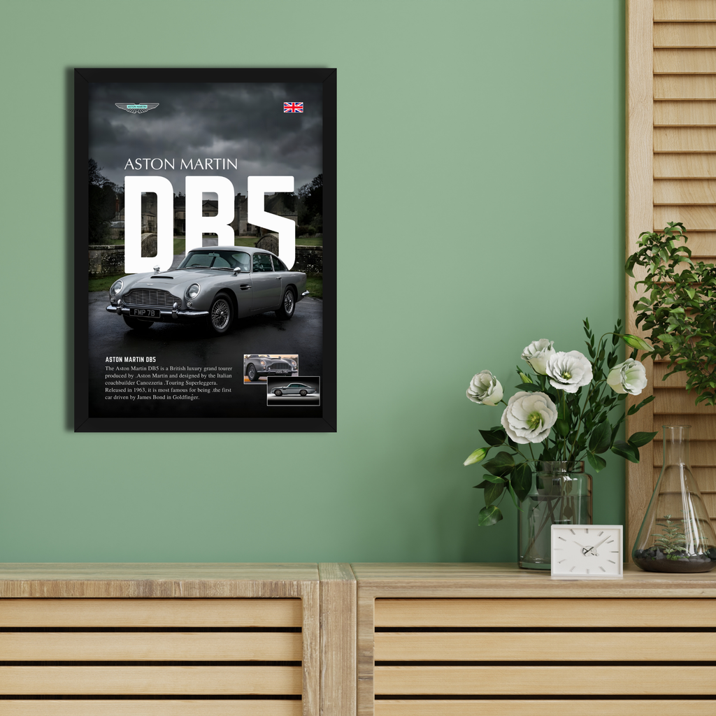 ASTON MARTIN DB5 - Framed Car Poster