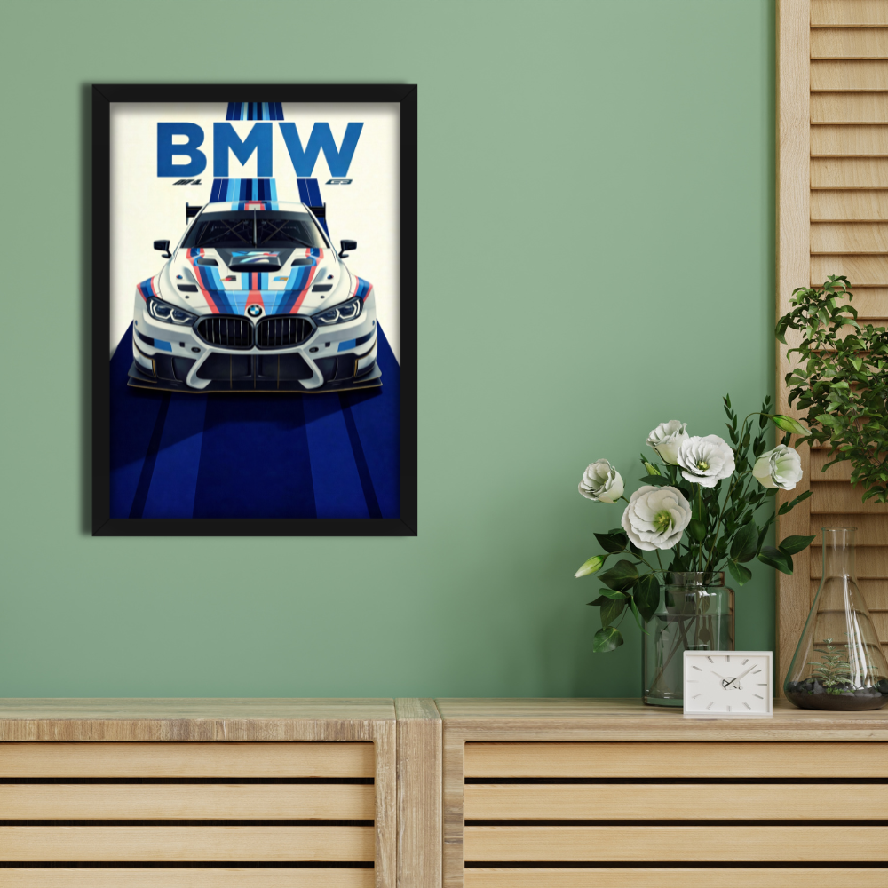 BMW M4 GT4 -1 - Framed Car Poster