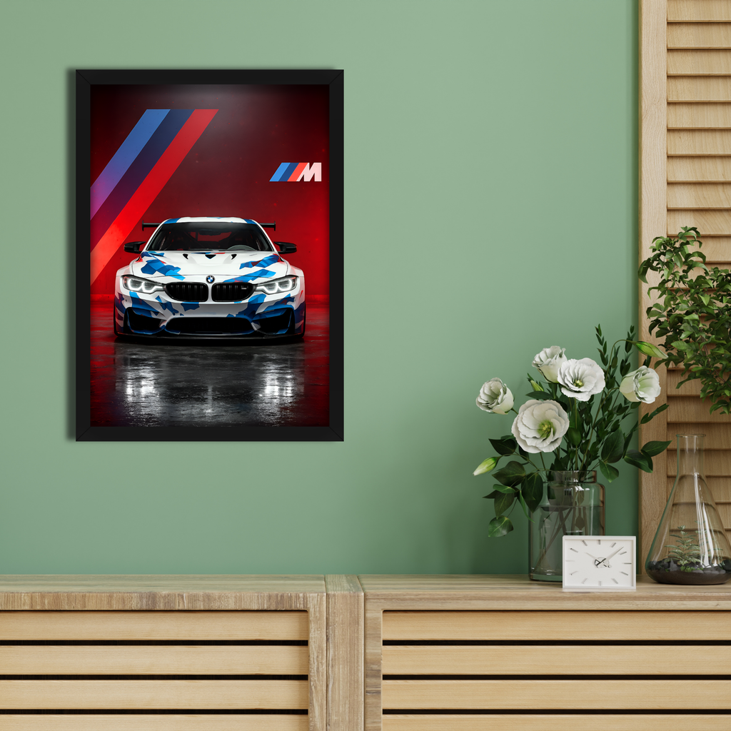BMW M4 GT4 - Framed Car Poster