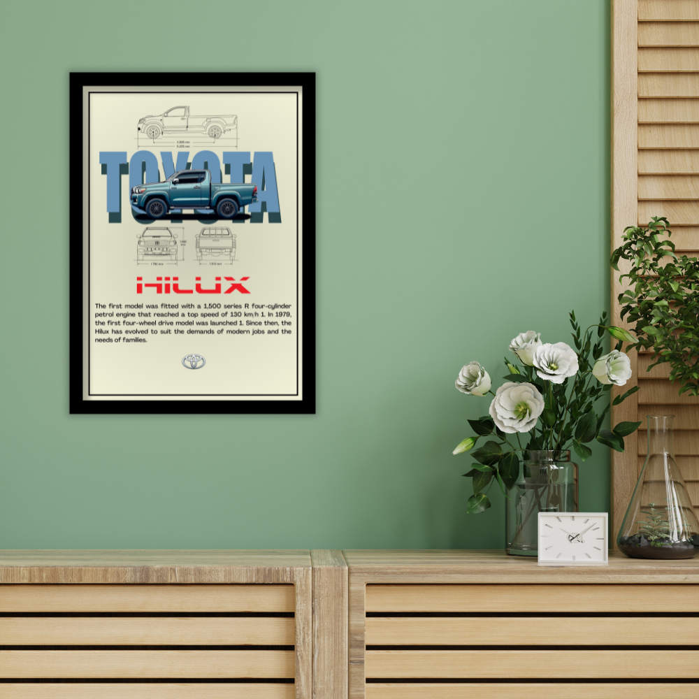 TOYOTA HILUX - Framed Car Poster