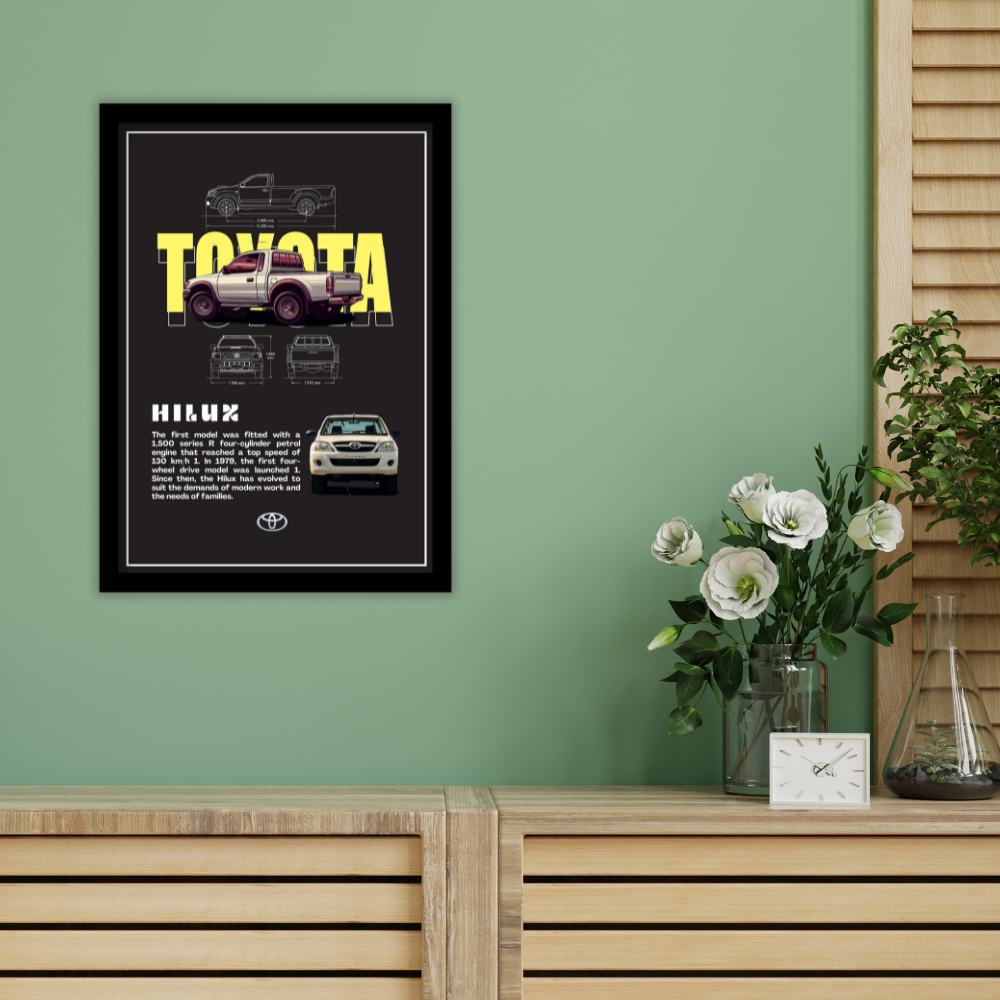 TOYOTA HILUX V1 - Framed Car Poster