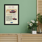 FORD 1980 - Framed Car Poster