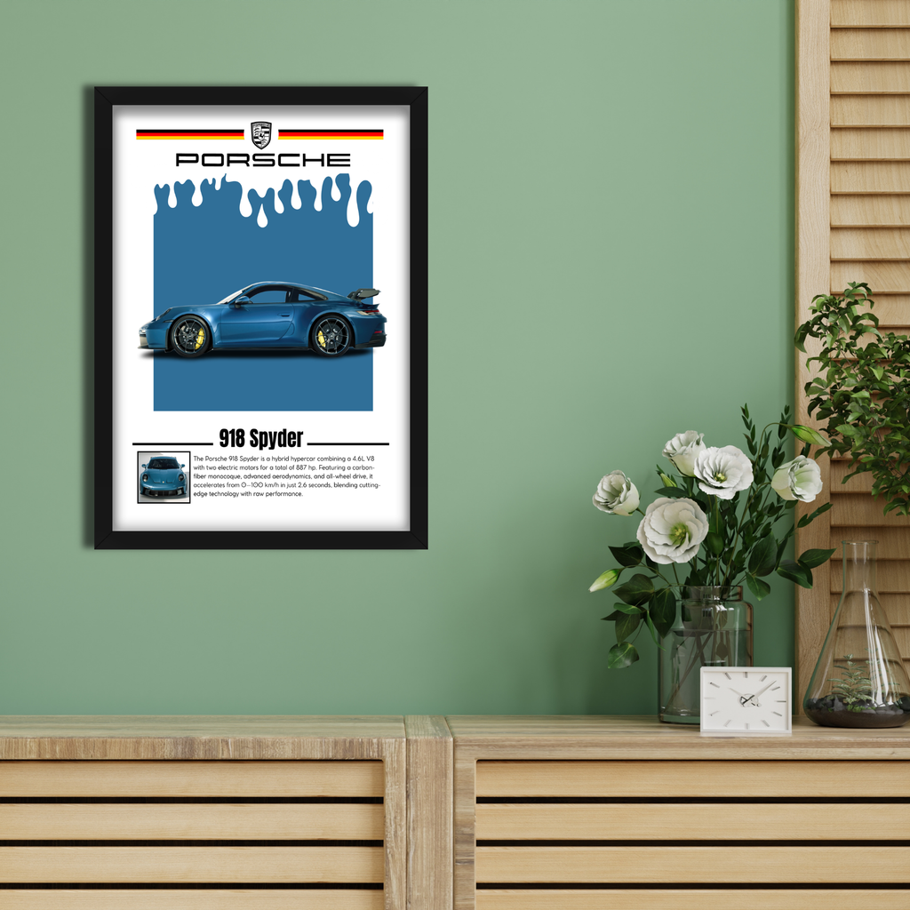 918 SPYDER - Framed Car Poster
